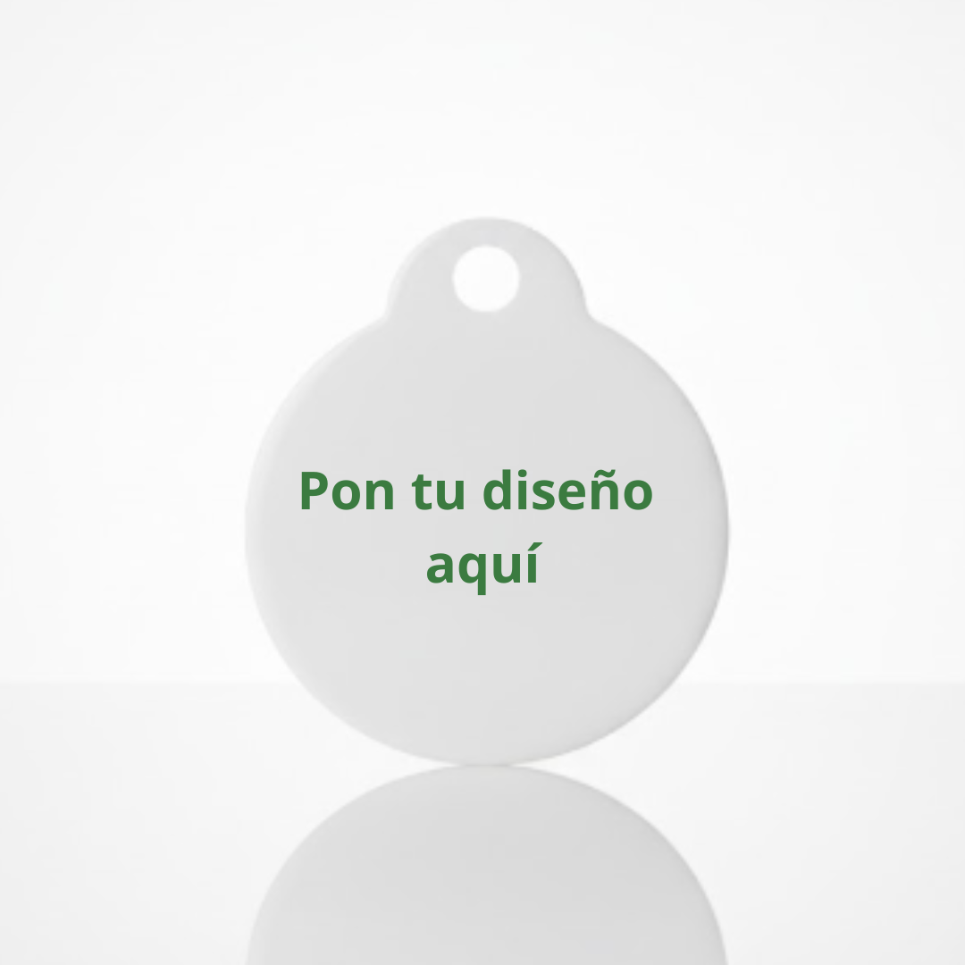 Chapa para mascotas redonda de aluminio sublimable