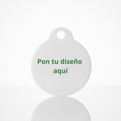 Chapa para mascotas redonda de aluminio sublimable