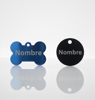 Chapas para mascotas aluminio para grabado láser